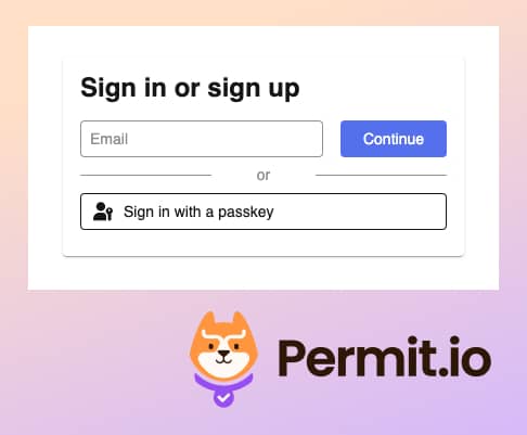 Hanko passkey login page in the notes app
