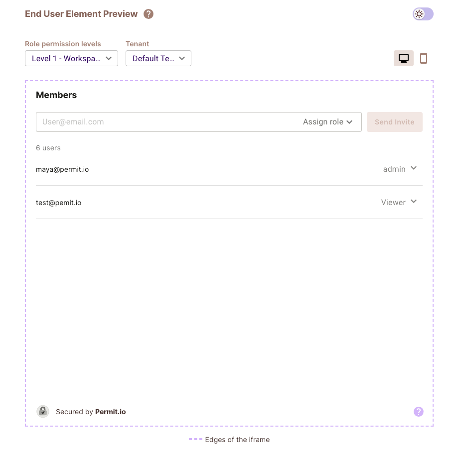 End User Preview panel next to the element form