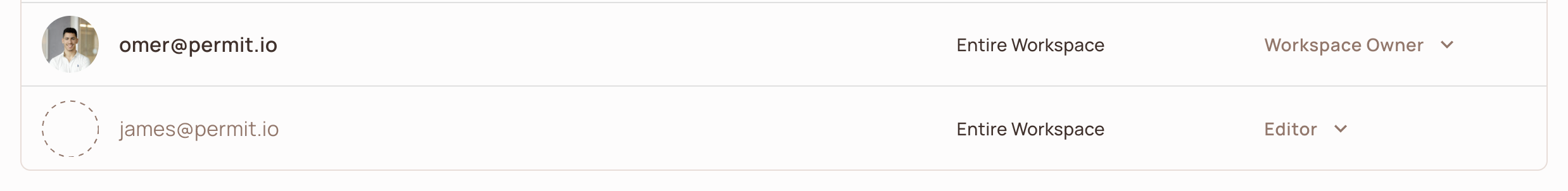 Members tab with a pending invitation shown as a blank user