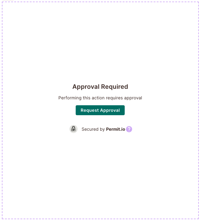 Operation Approval element with a Request Approval button